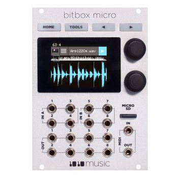 1010 Music BitBox Micro Eurorack Sampler Module (Silver)