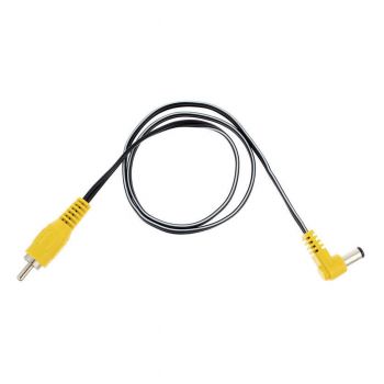 Cioks Flex 3 Power Cable - 50cm 2.5mm Negative DC Jack - Yellow (3050)
