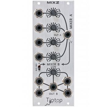 TipTop Audio MixZ Low Noise Dual Mixer Eurorack Module (Silver)
