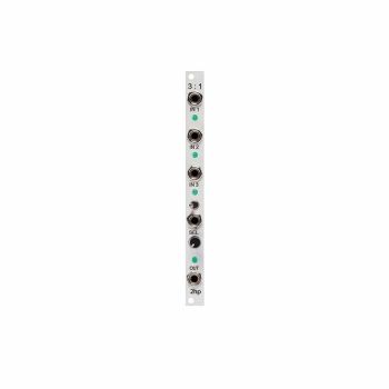 2hp 3:1 Eurorack Voltage Controlled Switch Module (Silver)