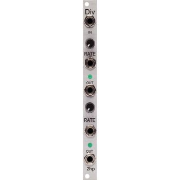 2hp DIV Eurorack Clock Divider/Multipler Module (Silver)