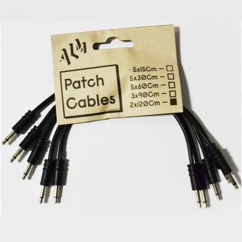 ALM Busy Circuits ALM-PC001x120 Eurorack Patch Cables (2 x 120cm) - Black