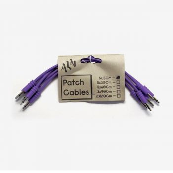 ALM Busy Circuits ALM-PC001x15 Eurorack Patch Cables (5 x 15cm) - Purple
