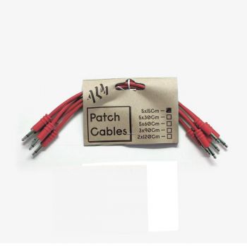 ALM Busy Circuits ALM-PC001x15 Eurorack Patch Cables (5 x 15cm) - Red