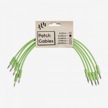 ALM Busy Circuits ALM-PC001x30 Eurorack Patch Cables (5 x 30cm) - Green
