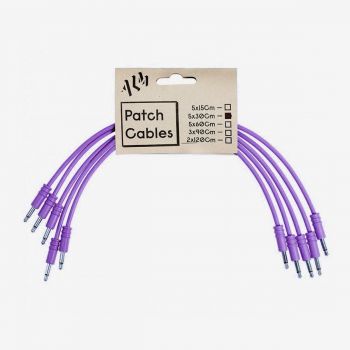 ALM Busy Circuits ALM-PC001x30 Eurorack Patch Cables (5 x 30cm) - Purple