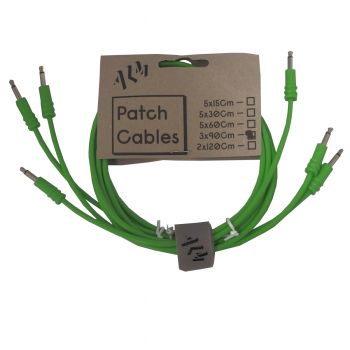 ALM Busy Circuits ALM-PC001x90 Eurorack Patch Cables (3 x 90cm) - Green