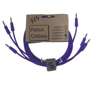 ALM Busy Circuits ALM-PC001x90 Eurorack Patch Cables (3 x 90cm) - Purple