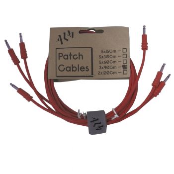 ALM Busy Circuits ALM-PC001x90 Eurorack Patch Cables (3 x 90cm) - Red