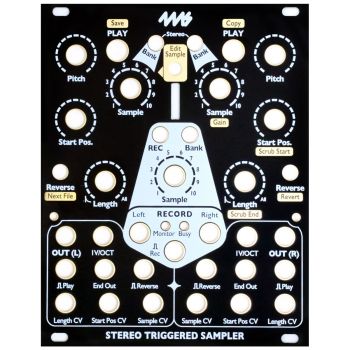 4ms Replacement Panel (Black) - STS Stereo Triggered Sampler