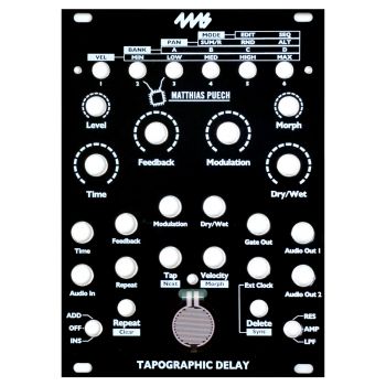 4ms Replacement Panel (Black) - Tapographic Delay
