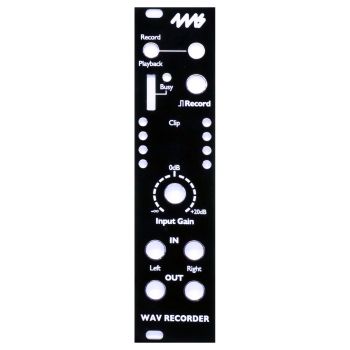 4ms Replacement Panel (Black) - WAV Recorder