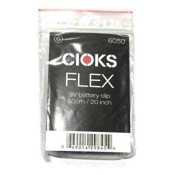 Cioks Flex 6 Power Cable - 50cm 9V Battery Snap - Black (6050)