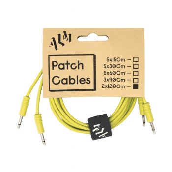 ALM Busy Circuits ALM-PC001x120 Eurorack Patch Cables (2 x 120cm) - Yellow