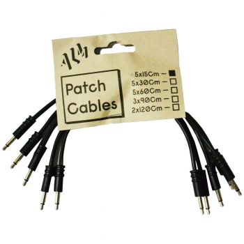 ALM Busy Circuits ALM-PC001x15 Eurorack Patch Cables (5 x 15cm) - Black
