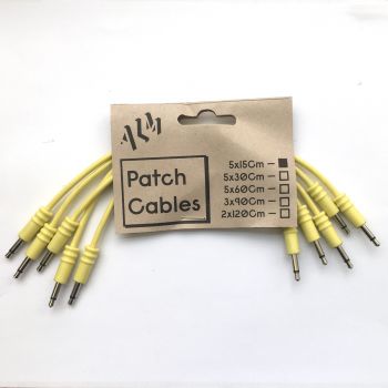 ALM Busy Circuits ALM-PC001x15 Eurorack Patch Cables (5 x 15cm) - Yellow