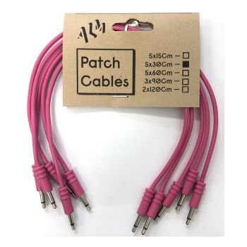 ALM Busy Circuits ALM-PC001x30 Eurorack Patch Cables (5 x 30cm) - Pink