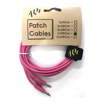 ALM Busy Circuits ALM-PC001x90 Eurorack Patch Cables (3 x 90cm) - Pink