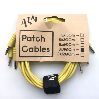 ALM Busy Circuits ALM-PC001x90 Eurorack Patch Cables (3 x 90cm) - Yellow
