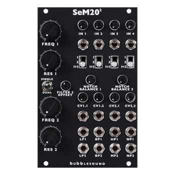 Bubblesound Dual SeM20 Eurorack Filter Module (Black)