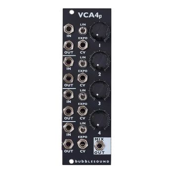 Bubblesound VCA4p Eurorack VCA Module (Black)