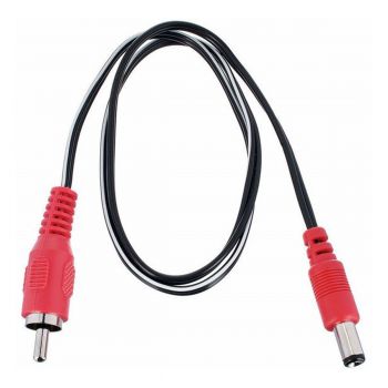 Cioks Flex 2 Power Cable - 50cm 2.1mm Positive DC Jack - Red (2050-I)