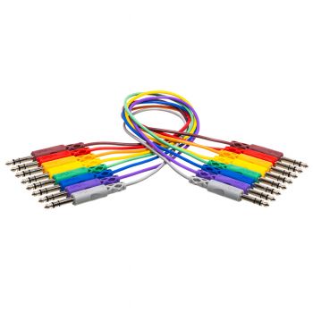 Hosa CSS-845 TRS Balanced 1/4" Patch Cables (45cm x 8)