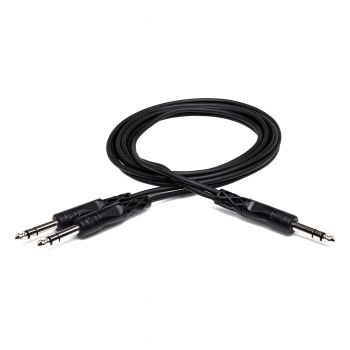 HOSA CYS-103 Y Cable - 1/4" TRS Jack to 2 x 1/4" TRS Jack (1M)