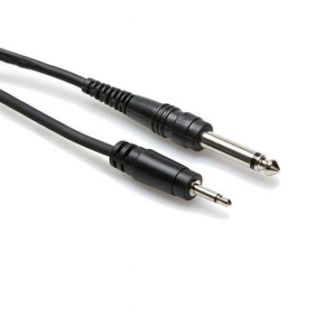 Hosa CMP-305 Patch Cable (3.5mm Mono TS Jack - 1/4" Mono TS Jack) - 1.5M
