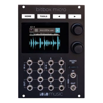 1010 Music BitBox Micro Eurorack Sampler Module (Black)