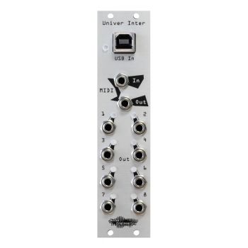 Noise Engineering Univ Inter Eurorack 8 Channel MIDI/CV Module (Silver)