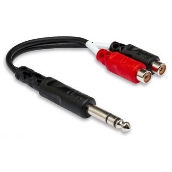 HOSA YPR-102 Y Splitter Cable 1/4" TRS Jack to 2 x RCA Phono Socket
