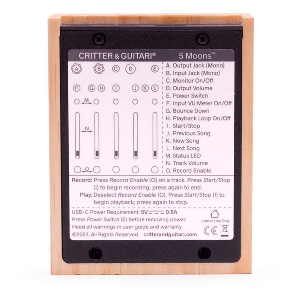 Critter & Guitari 5 Moons Portable Multitrack Recorder & Looper